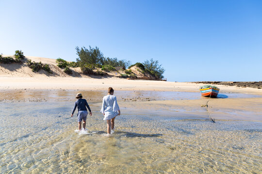 family on vacation in Vilankulos, Mozambique, Africa