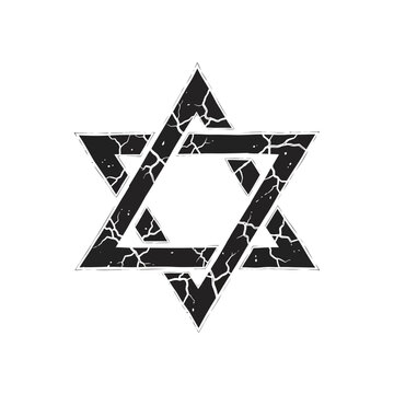 Cracked Star of David Symbol