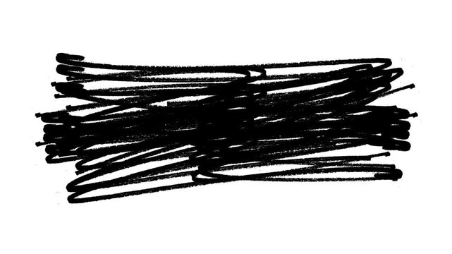 Hand-drawn white underline highlighter animation, sketching elements on a transparent background.