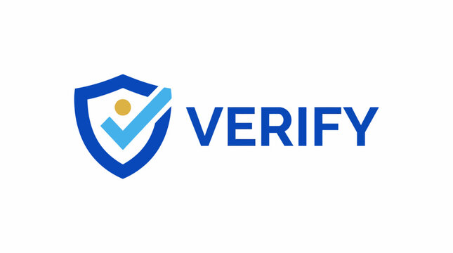 A modern verification logo featuring a shield, reflecting the importance of trust and security in the digital age for individuals and businesses alike.