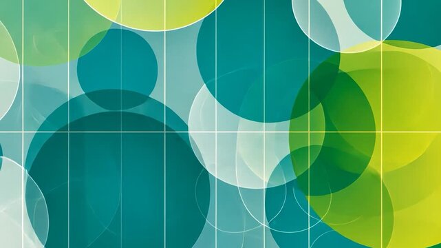 Abstract teal, green circle pattern backdrop