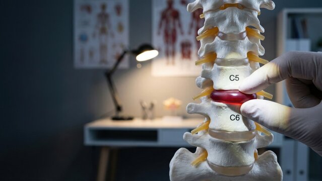 Detailed Model of Cervical Spine Subluxation with Focus on C5 and C6 Vertebrae