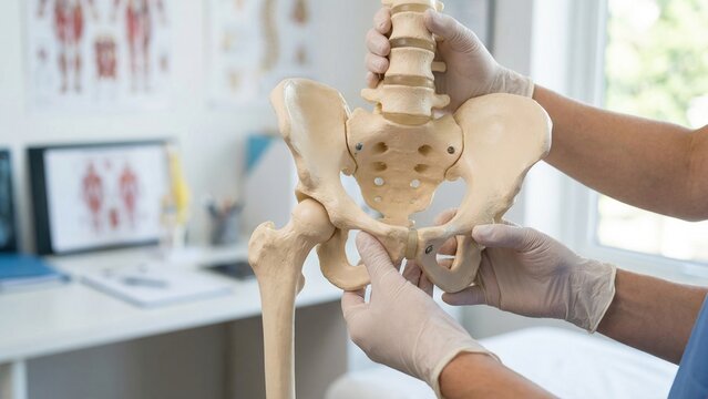 Anatomical Model of the Pelvic Tilt Demonstration for Educational Purposes in Anatomy Classes