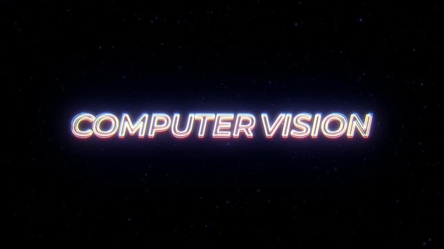 Computer Vision Neon Sign Text with Classic Retro Theme