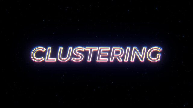 Clustering Neon Sign Text with Classic Retro Theme