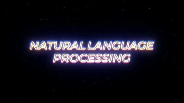 Natural Language Processing Neon Sign Text with Classic Retro Theme
