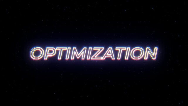 Optimization Neon Sign Text with Classic Retro Theme