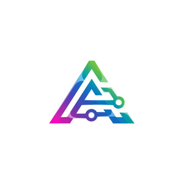 Modern Abstract Letter A Technology Logo Design.