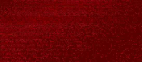 Fototapeta premium Quantum Flux - Dense Binary Data Stream Transition. Perspective.