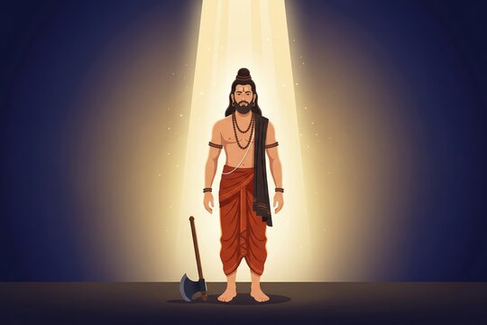Parshuram Divine Light Beam Spiritual Illustration