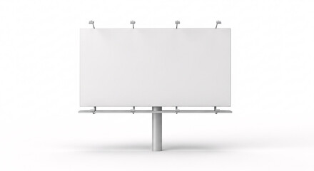 Obraz premium Blank Billboard Mockup on White Background Advertising Space Outdoor Advertising Advertisement Sign Display Commercial Area Street Urban Neutral Color