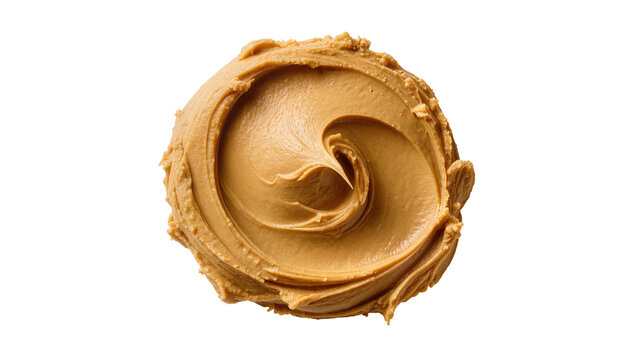 Creamy peanut butter swirl, a delicious spread isolated on transparent background