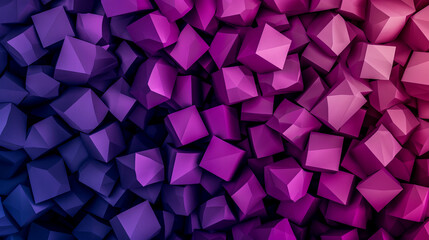 Fototapeta premium Shapes in purple and blue represent structured and unstructured data. The design shows how data can have different forms and organization levels