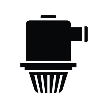 Black bilge pump silhouette isolated on white background