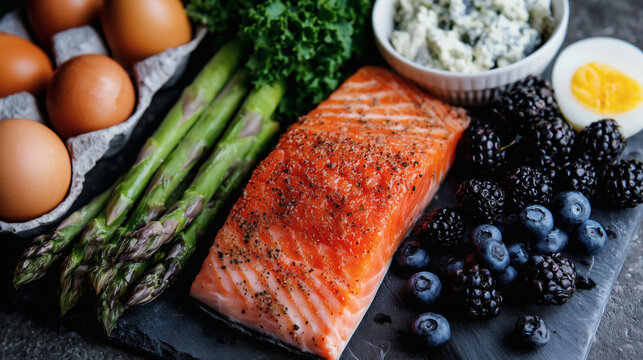Plato de salm&oacute;n con verduras