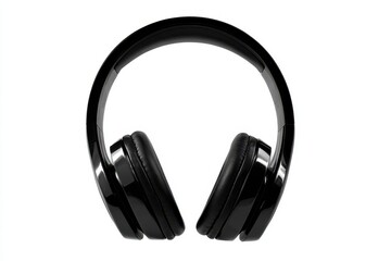 Fototapeta premium Close-up shot of black wireless headphones for marketing and catalog use