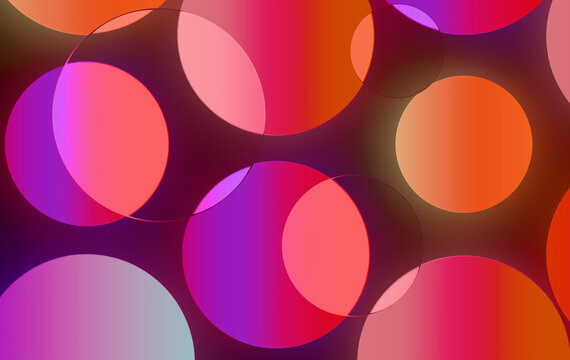 Vibrant Abstract Background Featuring Overlapping Transparent Red and Orange Circles