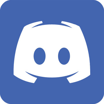 The official Discord logo on a blue background vector
