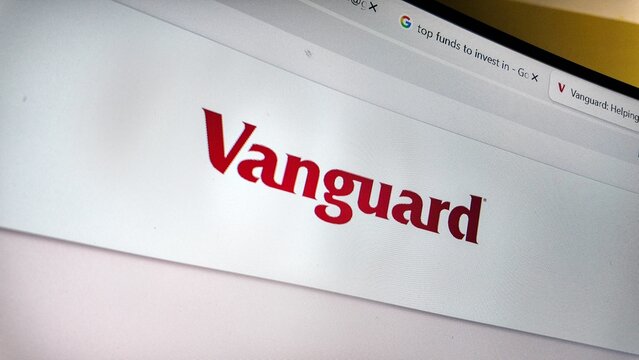 internet browser window with vanguard website
