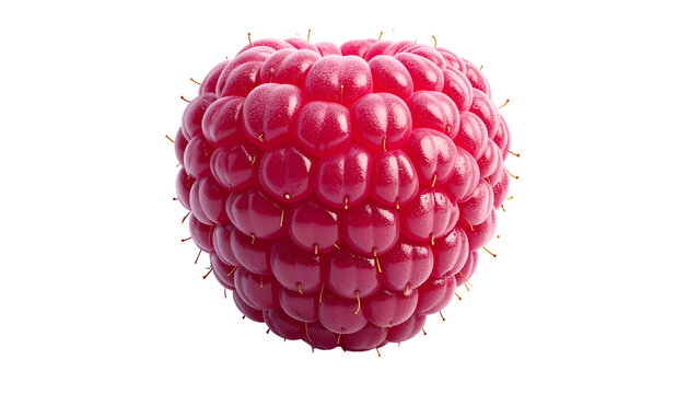 Isolated close-up of a vibrant red berry, showcasing textured surface on a black background
