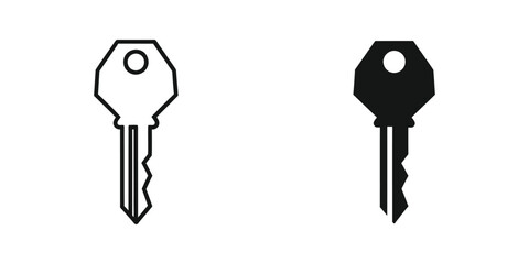 Contrast between a white outline key and a solid black key illustration © Sabbir
