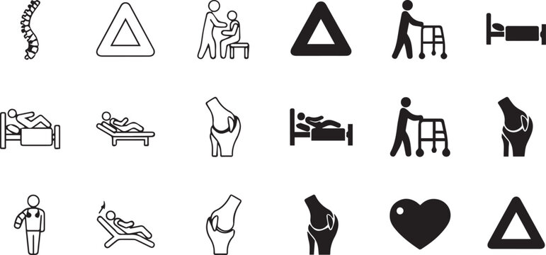 Medical icons healthcare and spine symbol.