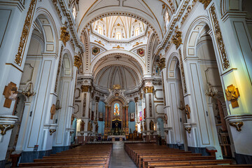 Fototapeta premium Interior of the Church of Nuestra Señora del Consuelo in Altea, Spain.