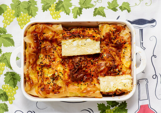 High-protein Bulgarian banitsa  .top veiw
