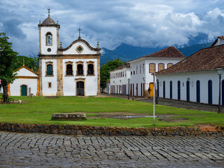 Historical center of Paraty, Rio de Janeiro, Brazil. Paraty is a preserved Portuguese colonial and Brazilian Imperial municipality