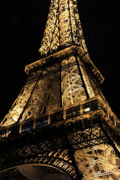 eiffel tower, night, paris, france