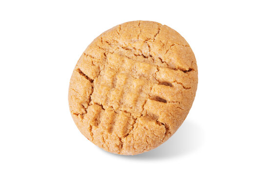 Peanut butter cookies on a white isolated background