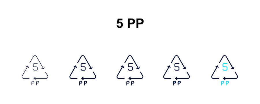 5 pp multi-style outline icon set - user interface concept. Thin line, regular, filled, colored 5 pp icon