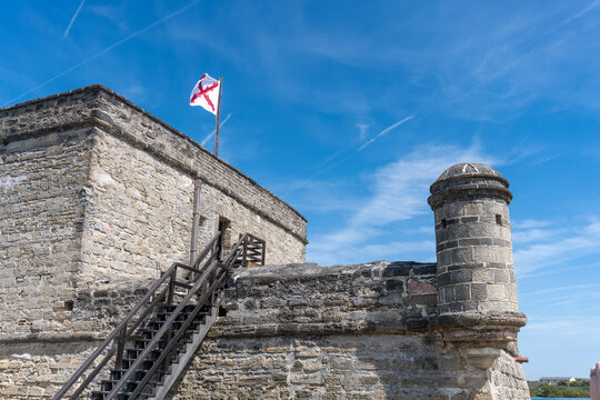 Fort Matanzas National Monument in St. Augustine, Florida. Spanish fort to guard Matanzas Inlet in conjunction with the Castillo de San Marcos National Monument. 