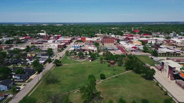 Aerial of Denison Texas Skyline