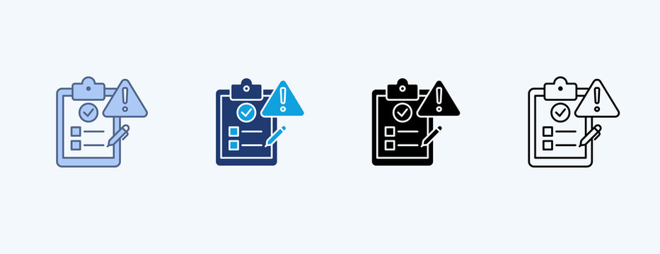 Risk Assesment Multiple Icon Illustration Vector