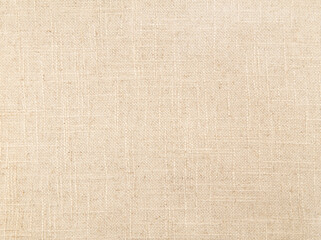 Fototapeta premium Light Beige Linen Texture Background, Soft Natural Fabric Surface