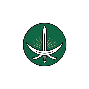 Saudi Flag with Sword Emblem