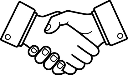 Obraz premium Handshake - vector icon. 