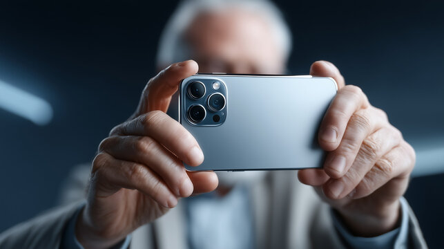 Capturing a Moment: A close-up shot focuses on an individual's hands holding a modern device, ready to immortalize a memory, emphasizing the simplicity and power of connection in the digital age.