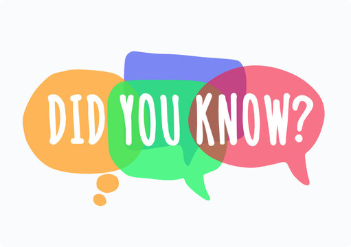 communication did you know speech bubble illustration dyk fun fact vector drawing colorful