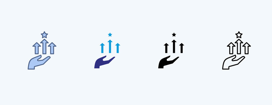 Strategic Advantage Multiple Icon Illustration Vector