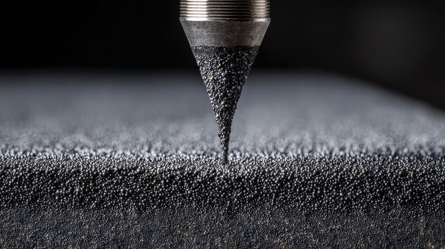 Atomic Force Microscope Tip Scanning Microscopic Surface Detail