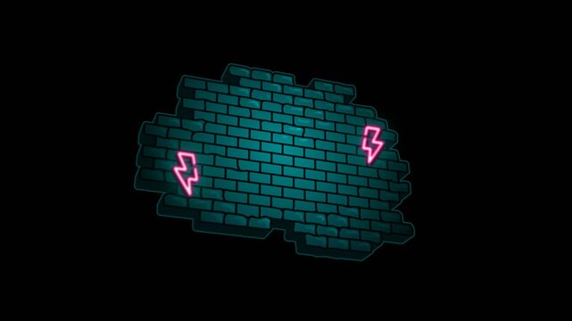 vector illustration cartoon reveal effect title montage with alpha channel