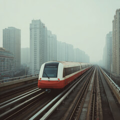 Fototapeta premium modern trains significantly enhance urban infrastructure serving as essential components of metropolitan life