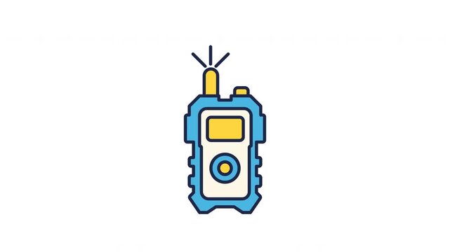 Creative combination of 2way radio walkietalkie emitting radio waves. Perfect for communication, technology, emergency preparedness, and wireless technology concepts.