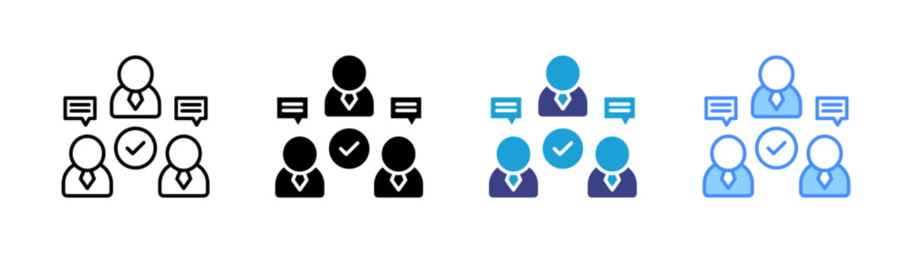 Mediation icon set multiple style collection