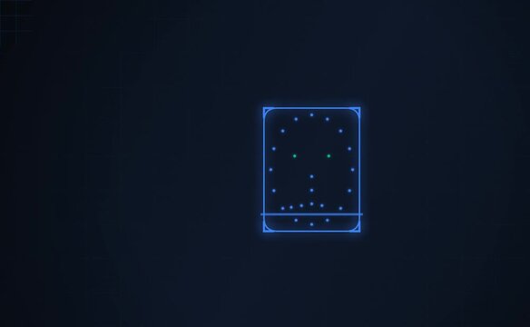 Biometric Face Payment Animation - Face ID Recognition Security