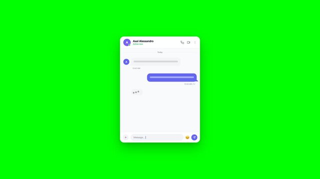 chatbox text motion graphic animation