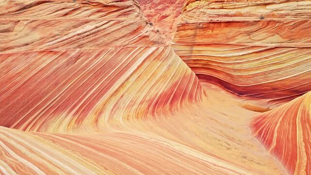 Curved Sandstone Lines inside The Wave in Coyote Buttes North Arizona