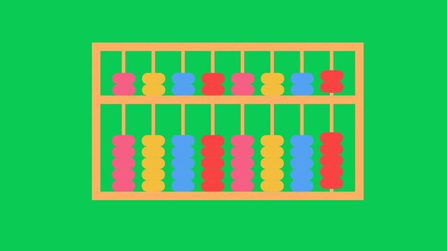 abacus with colorful beads